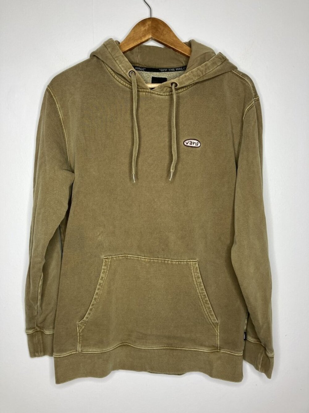 Vans Men's Medium Pullover Hoodie Green Fleece Lined Sweatshirt